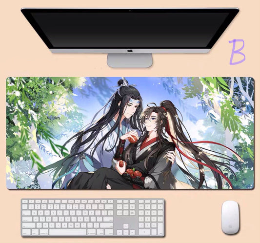 Mo Dao Zu Shi desk pad- wangxian Non-Slip PU Leather Desk Mat - blotter MDZS Wei Wuxian Lan Wangji master of diabolism yaoi Anime gift 陳情令