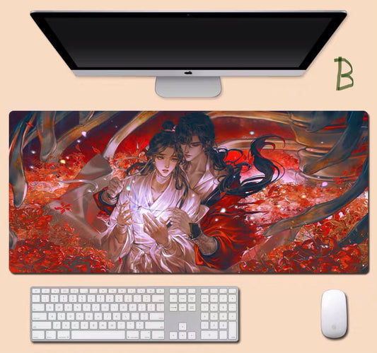 Tian Guan Ci Fu desk pad- TGCF non slip PU leather desk mat - blotter Hua Cheng Xie Lian MXTX Anime gift Heaven Officials Blessing