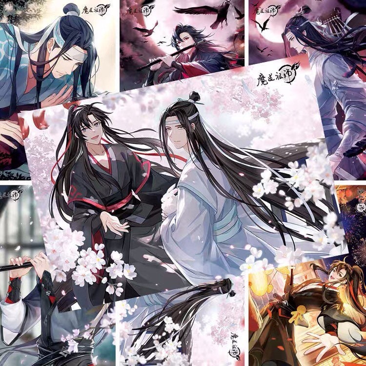 MDZS Set of 8 posters! art prints BL anime gift Wei Wuxian Lan Wangji Mo Dao Zu Shi Grandmaster of demonic cultivation founder Diabolism