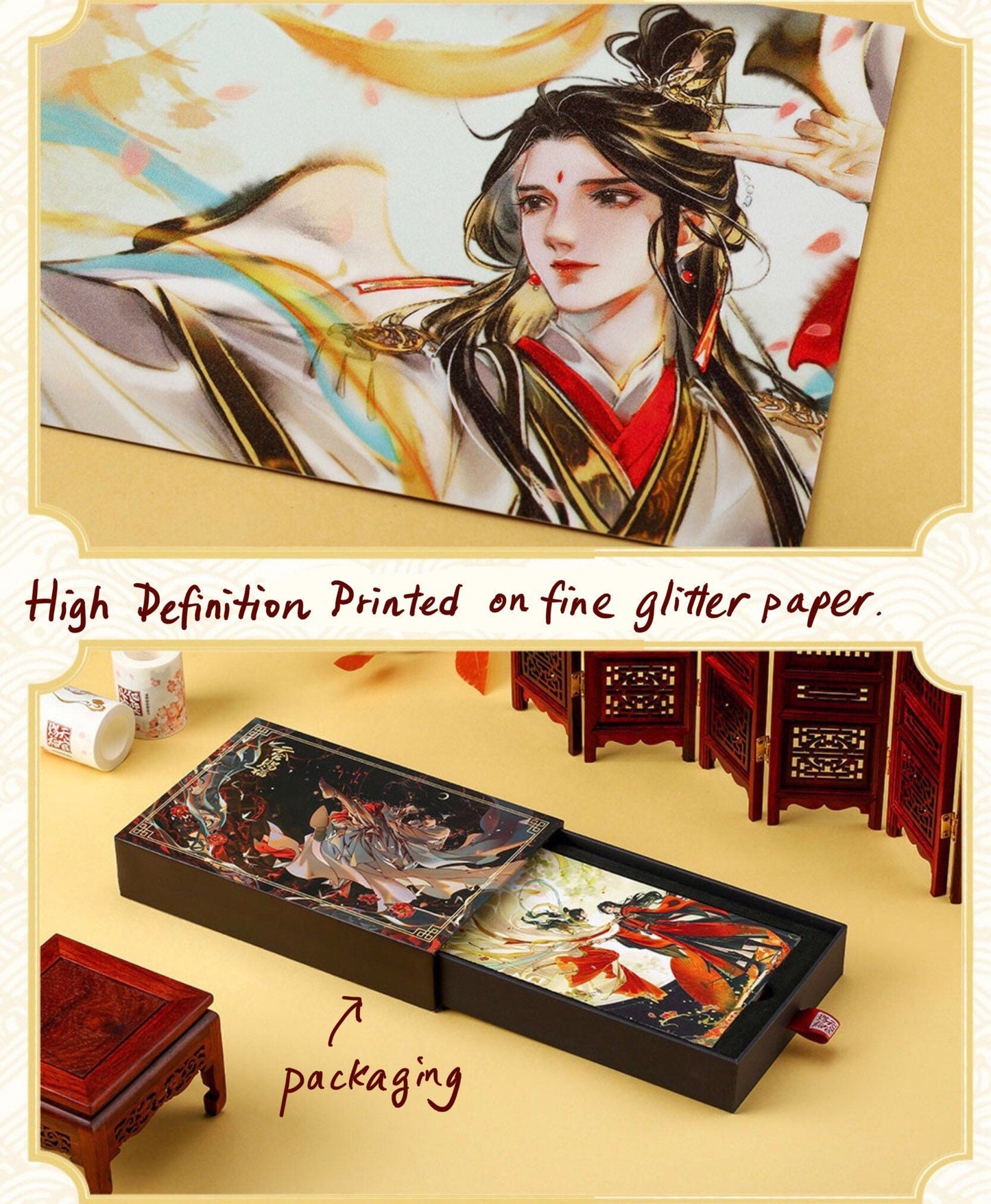 TGCF 12 postcards set! art prints BL yaoi anime fan gift Tian Guan Ci Fu Xie Lian Huacheng Heaven Official’s blessing C045