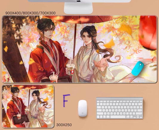 Tian Guan Ci Fu desk pad- TGCF non slip PU leather mouse pad - blotter Hua Cheng Xie Lian MXTX Anime gift Heaven Officials Blessing