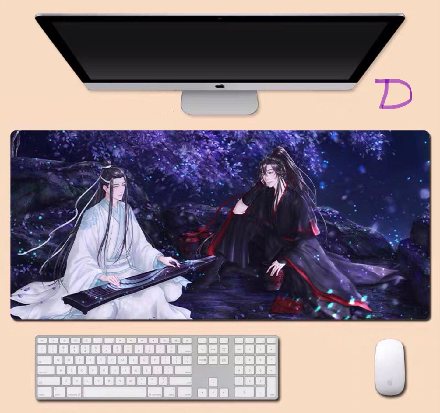 Mo Dao Zu Shi desk pad- wangxian Non-Slip PU Leather Desk Mat - blotter MDZS Wei Wuxian Lan Wangji master of diabolism Anime gift 陳情令 C054