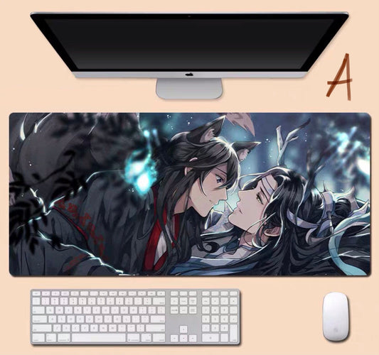 Mo Dao Zu Shi desk pad- wangxian Non-Slip PU Leather Desk Mat - blotter MDZS Wei Wuxian Lan Wangji master of diabolism yaoi Anime gift 陳情令