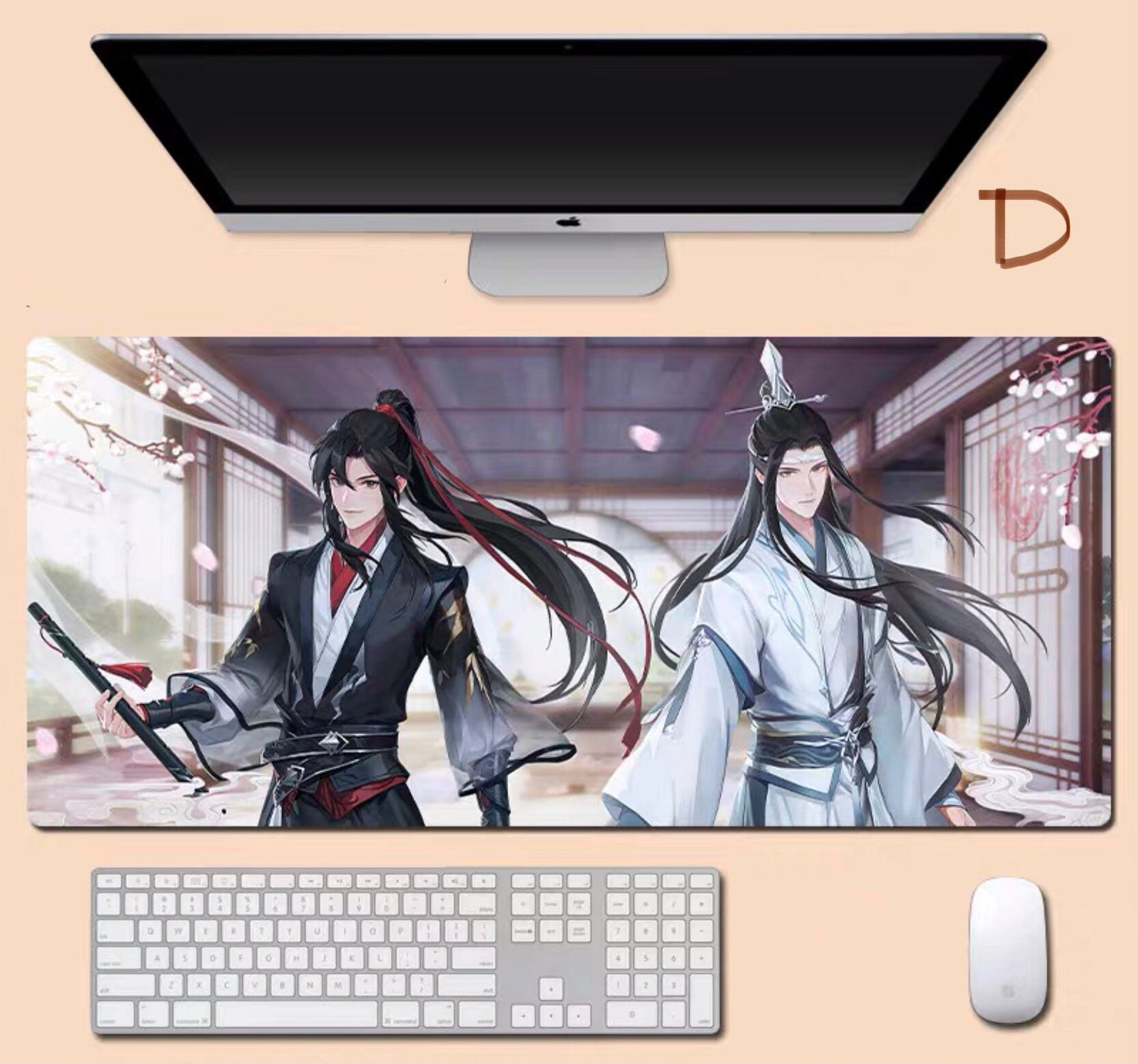 Mo Dao Zu Shi desk pad- wangxian Non-Slip PU Leather Desk Mat - blotter MDZS Wei Wuxian Lan Wangji master of diabolism yaoi Anime gift 陳情令