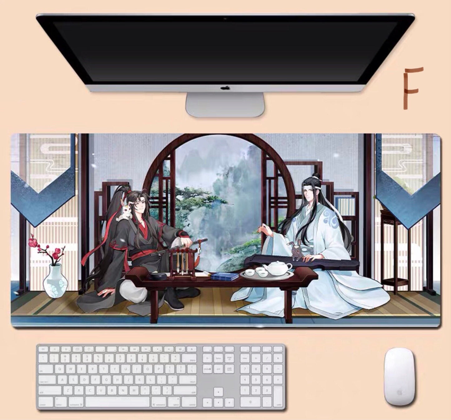 Mo Dao Zu Shi desk pad- wangxian Non-Slip PU Leather Desk Mat - blotter MDZS Wei Wuxian Lan Wangji master of diabolism yaoi Anime gift 陳情令