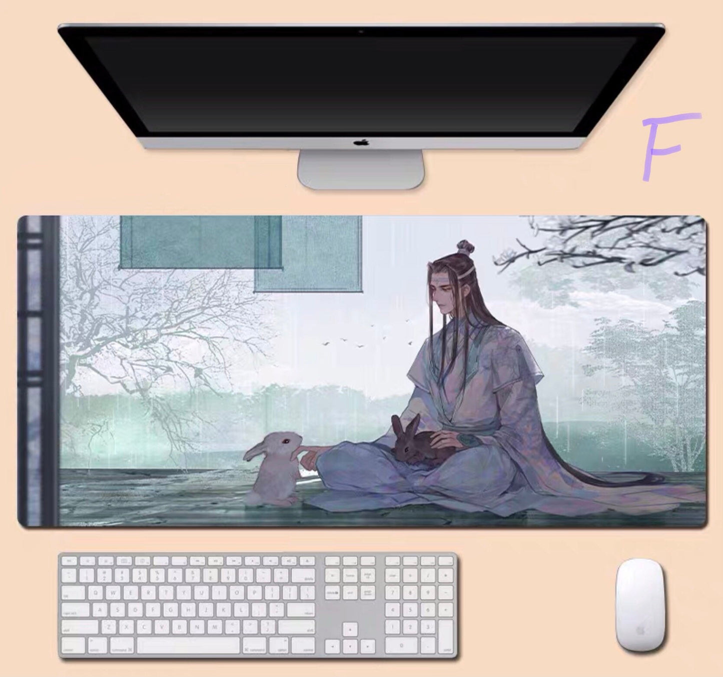 Mo Dao Zu Shi desk pad- wangxian Non-Slip PU Leather Desk Mat - blotter MDZS Wei Wuxian Lan Wangji master of diabolism yaoi Anime gift 陳情令