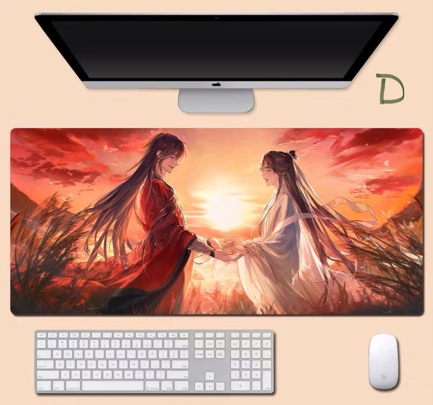 Tian Guan Ci Fu desk pad- TGCF non slip PU leather desk mat - blotter Hua Cheng Xie Lian MXTX Anime gift Heaven Officials Blessing