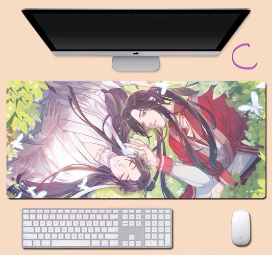 Tian Guan Ci Fu desk pad- TGCF non slip PU leather desk mat - blotter Hua Cheng Xie Lian MXTX Anime gift Heaven Officials Blessing