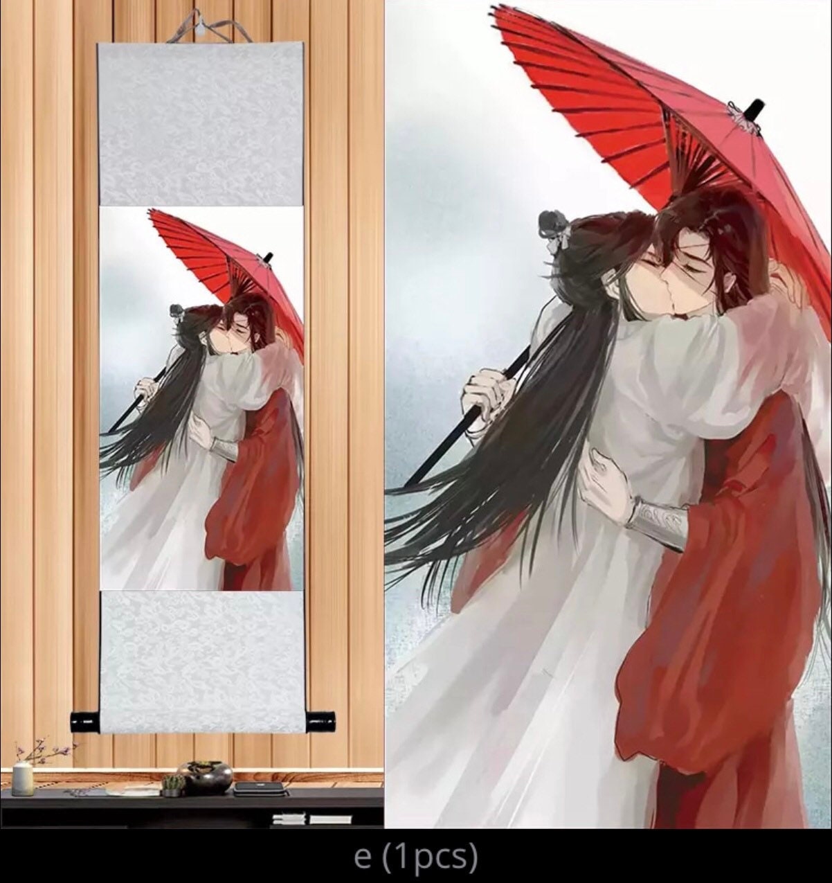 TGCF wall scroll art - fabric poster Tapestry print BL yaoi anime fan gift Tian Guan Ci Fu Xie Lian Huacheng Heaven Official’s blessing