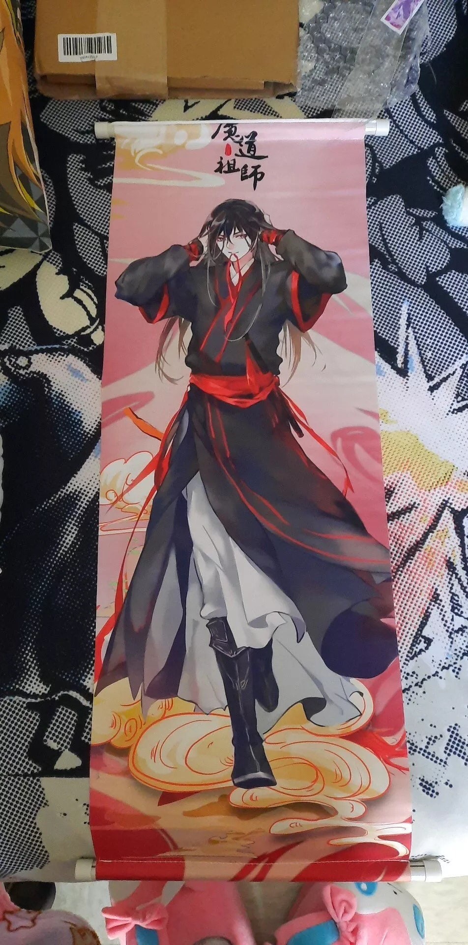 MDZS wall scroll art - anime fabric poster Tapestry print Wei Wuxian Lan Wangji Mo Dao Zu Shi tian guan ci fu gift wall hanging C163