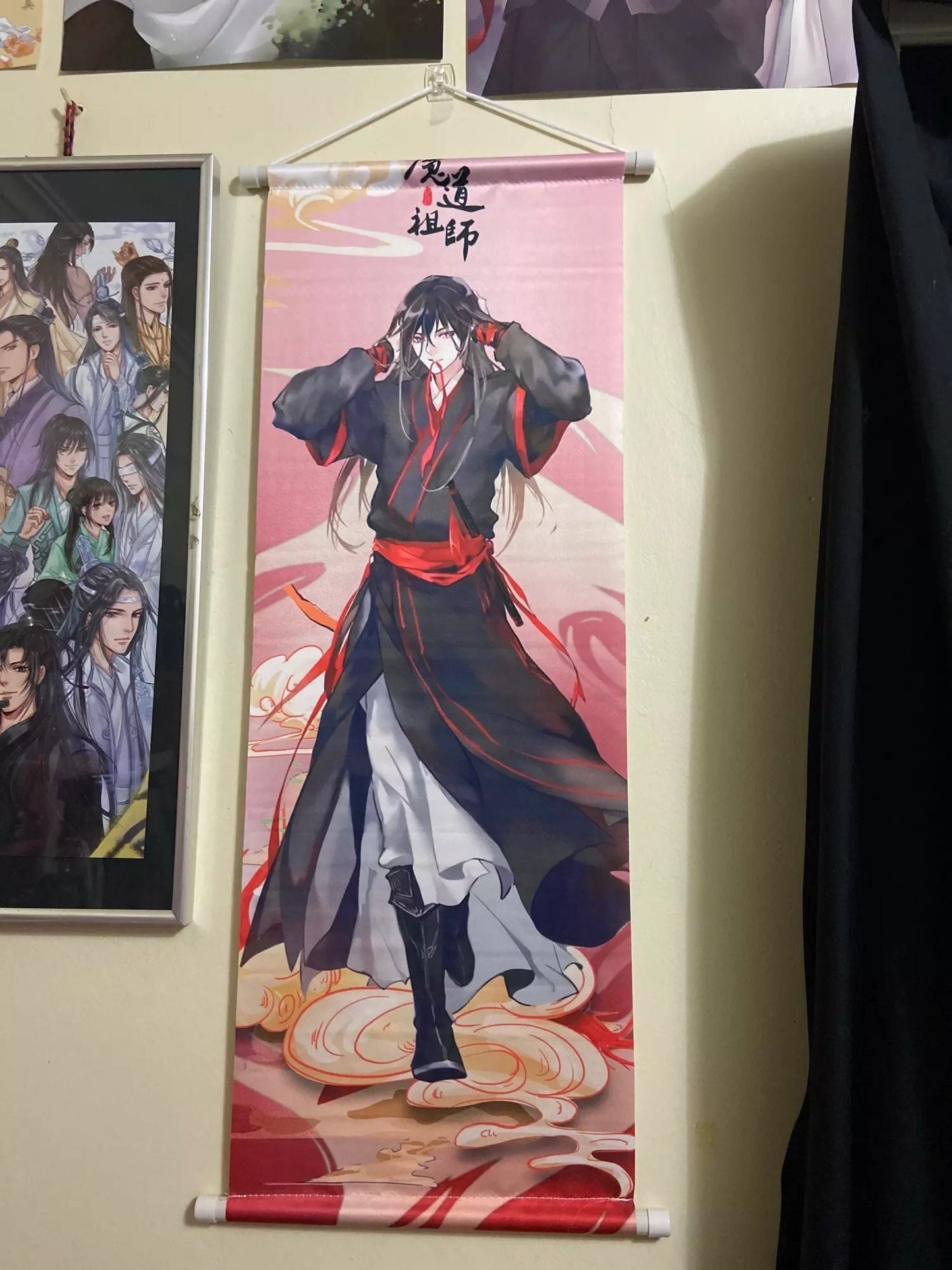 MDZS wall scroll art - anime fabric poster Tapestry print Wei Wuxian Lan Wangji Mo Dao Zu Shi tian guan ci fu gift wall hanging C163