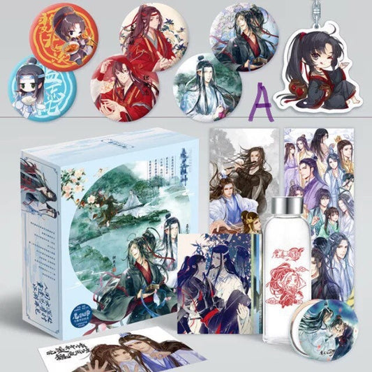 Anime MDZS gift box set! Wei Wuxian Lan Wangji mo Dao Zu Shi Grandmaster of demonic cultivation gallery bookmark poster postcard accessories