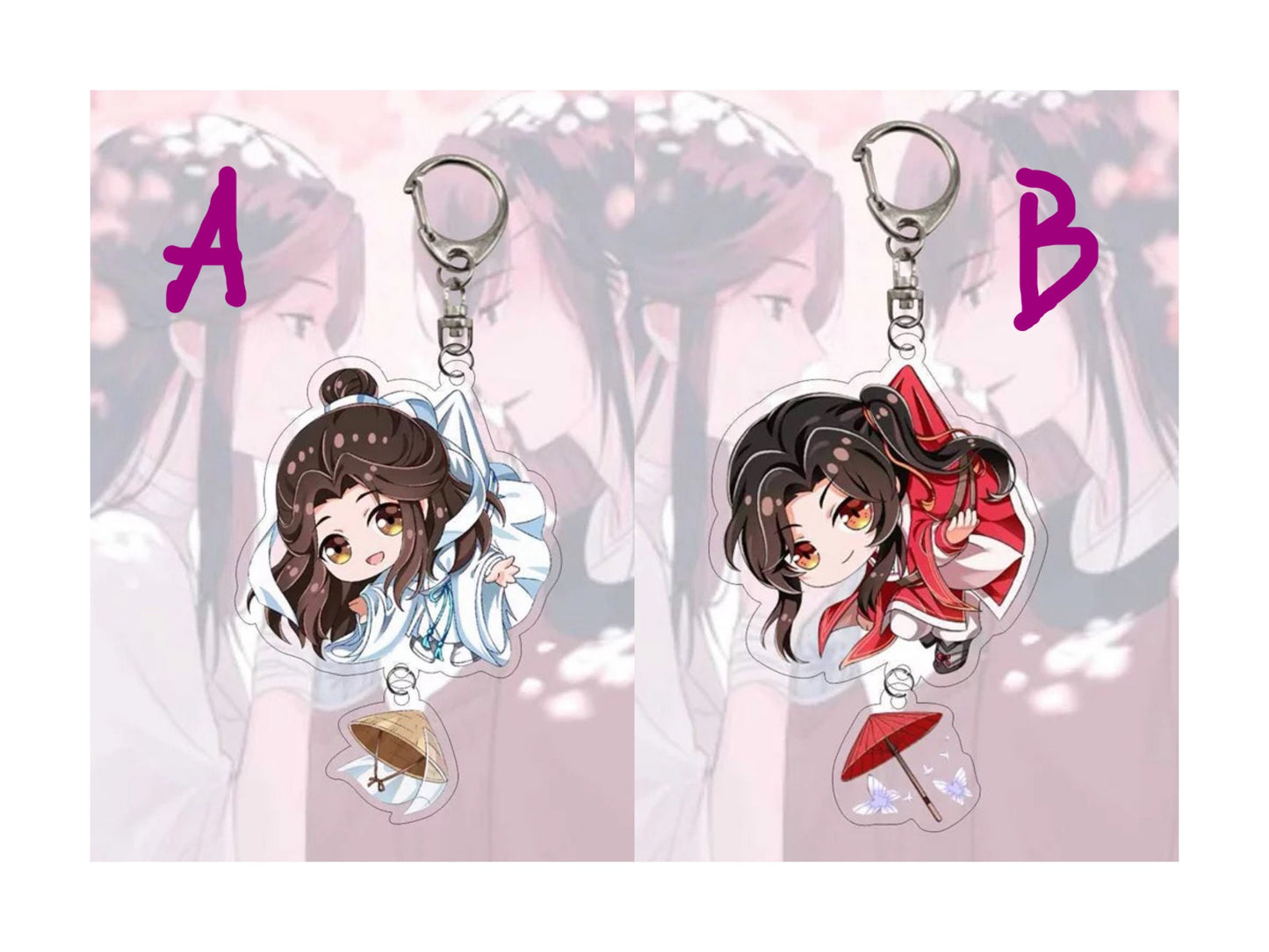 TGCF acrylic keychain! Danmei Chibi keychain BL anime manga gift Tian Guan Ci Fu Xie Lian Hua Cheng Heaven Official’s blessing C147