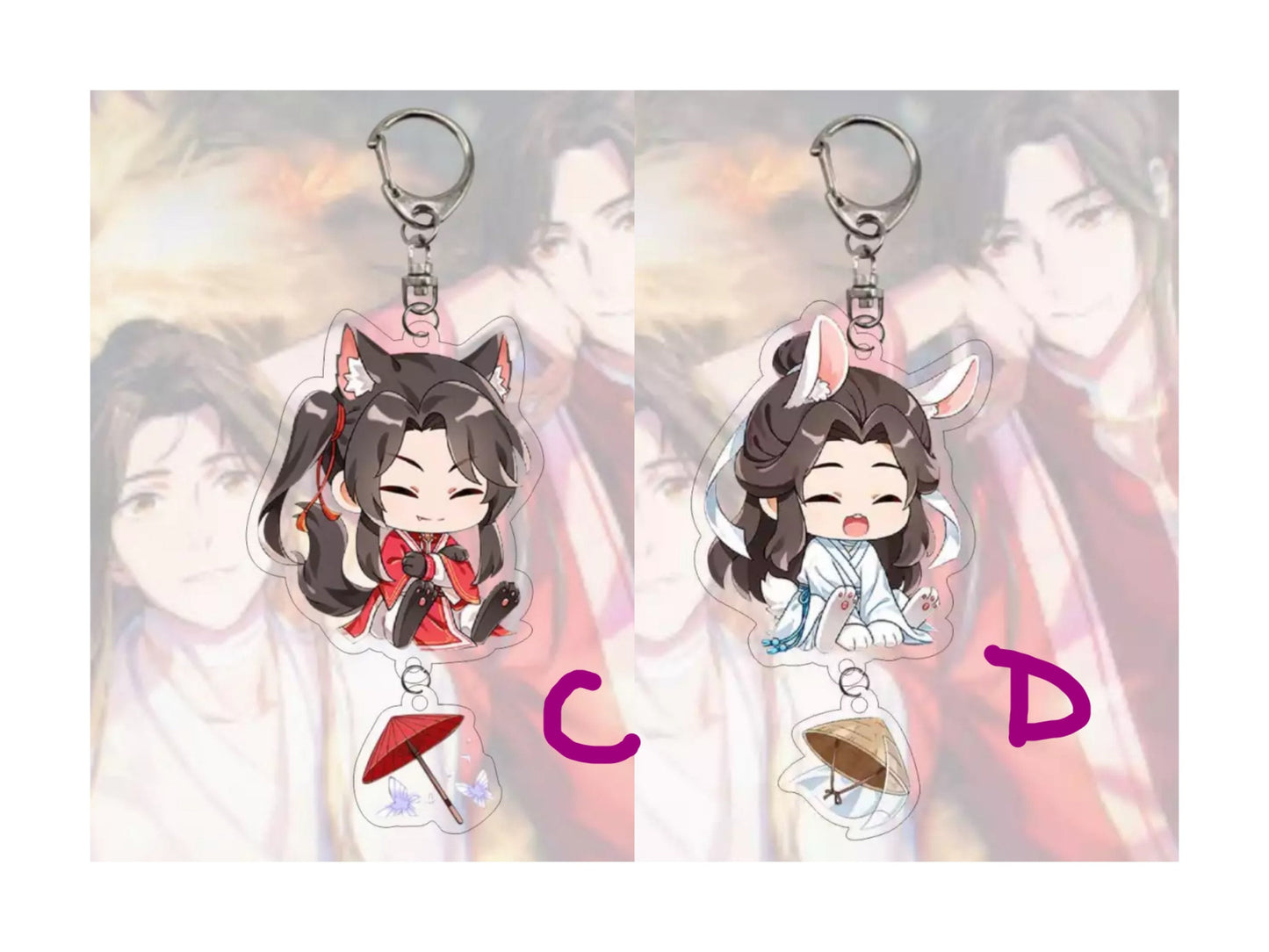 TGCF acrylic keychain! Danmei Chibi keychain BL anime manga gift Tian Guan Ci Fu Xie Lian Hua Cheng Heaven Official’s blessing C147