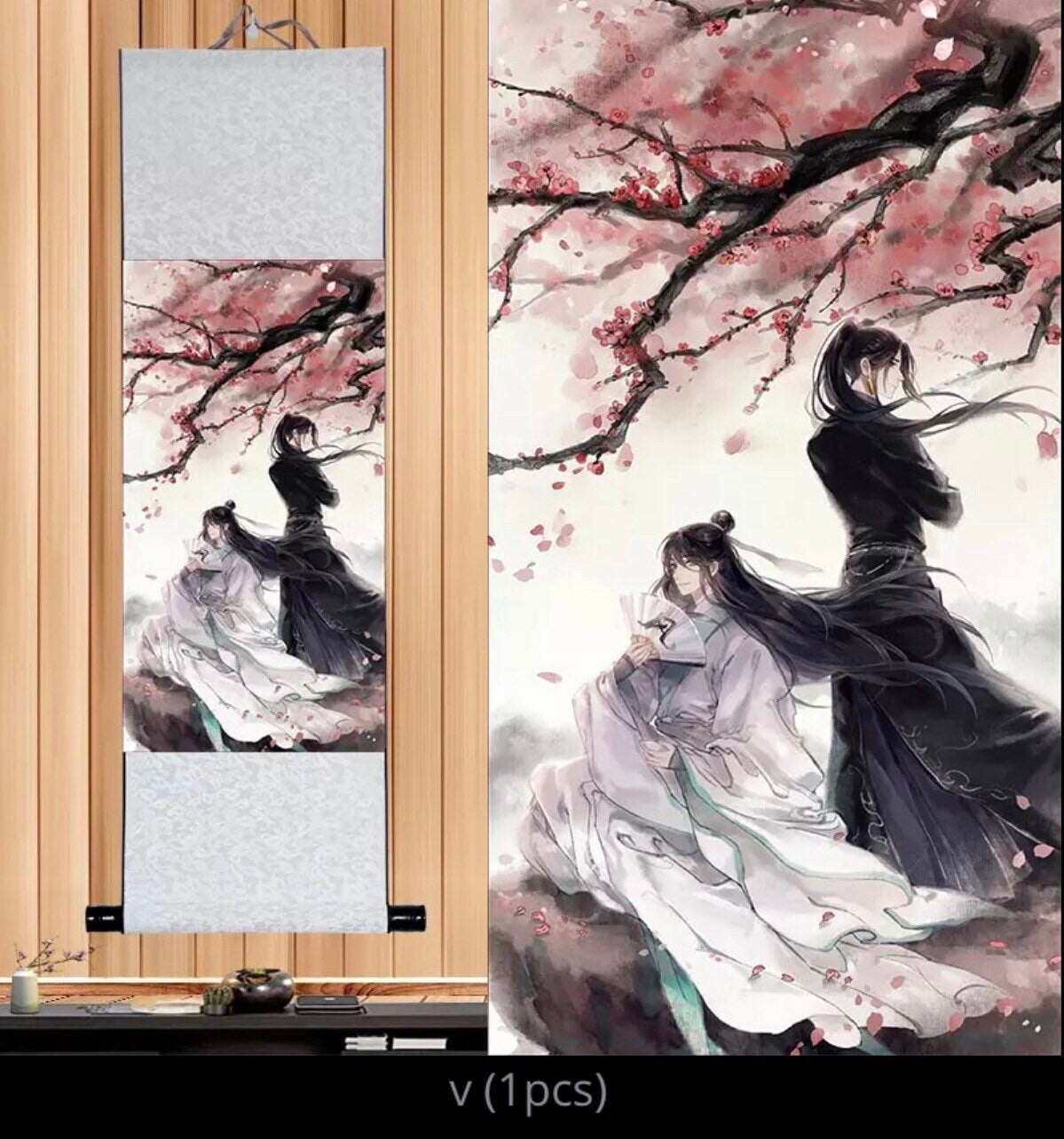 TGCF wall scroll art - fabric poster Tapestry print BL yaoi anime fan gift Tian Guan Ci Fu Xie Lian Huacheng Heaven Official’s blessing