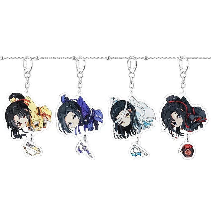 MDZS chibi keycharm - Wei Wuxian Lan Wangji MO Dao Zu Shi fan art gift BL Grandmaster of demonic cultivation founder Diabolism C126