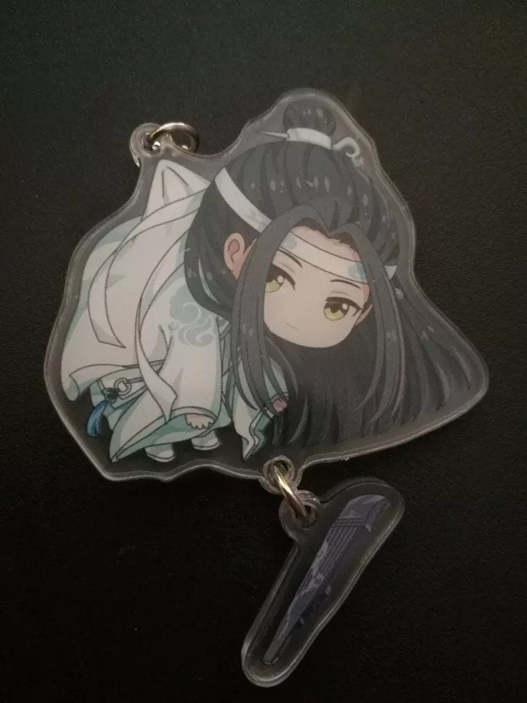 MDZS chibi keycharm - Wei Wuxian Lan Wangji MO Dao Zu Shi fan art gift BL Grandmaster of demonic cultivation founder Diabolism C126