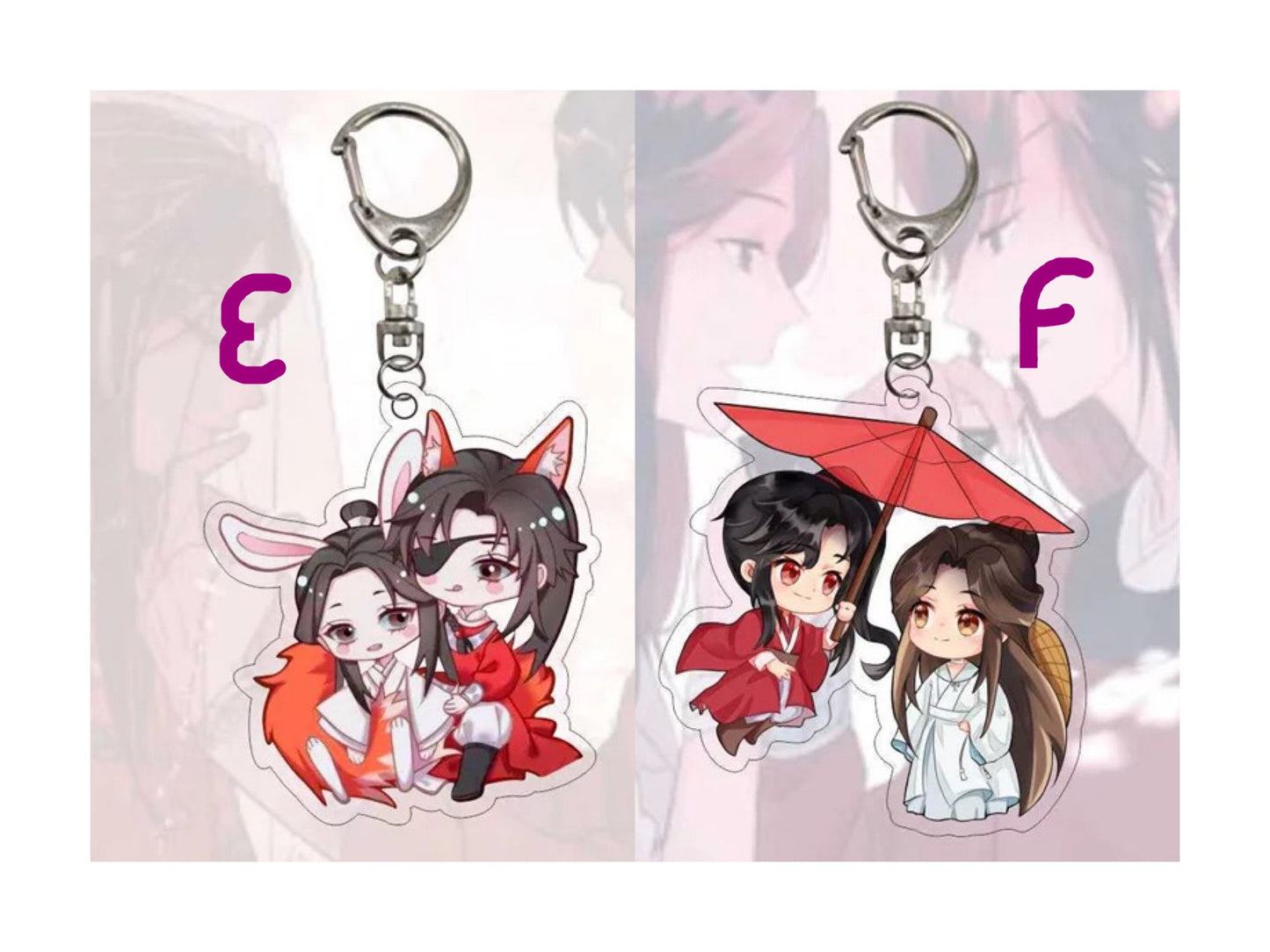 TGCF acrylic keychain! Danmei Chibi keychain BL anime manga gift Tian Guan Ci Fu Xie Lian Hua Cheng Heaven Official’s blessing C147