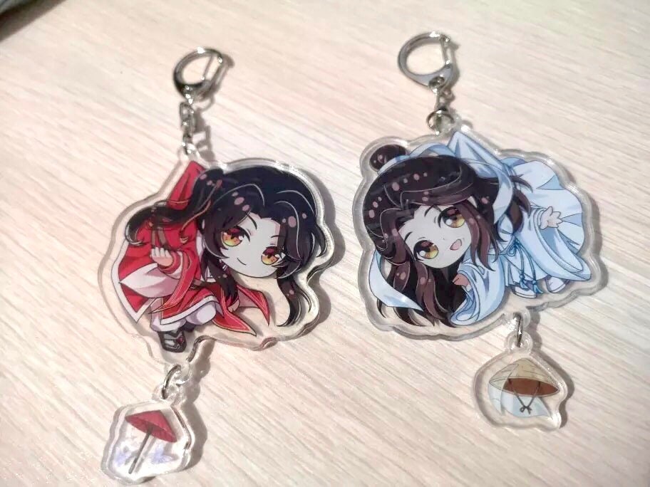 TGCF acrylic keychain! Danmei Chibi keychain BL anime manga gift Tian Guan Ci Fu Xie Lian Hua Cheng Heaven Official’s blessing C147