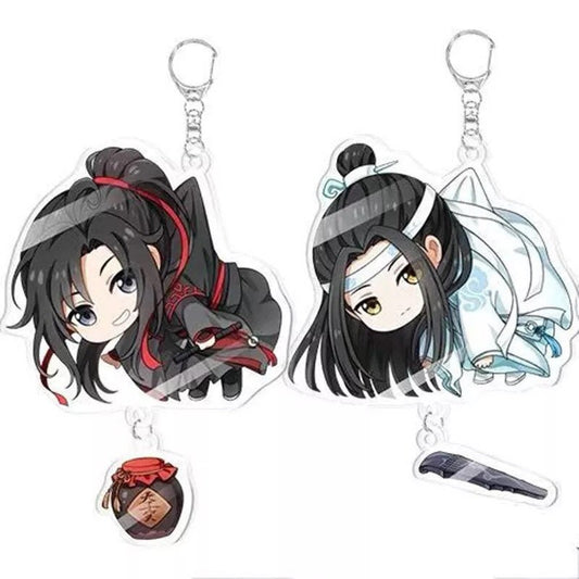 MDZS chibi keycharm - Wei Wuxian Lan Wangji MO Dao Zu Shi fan art gift BL Grandmaster of demonic cultivation founder Diabolism C126