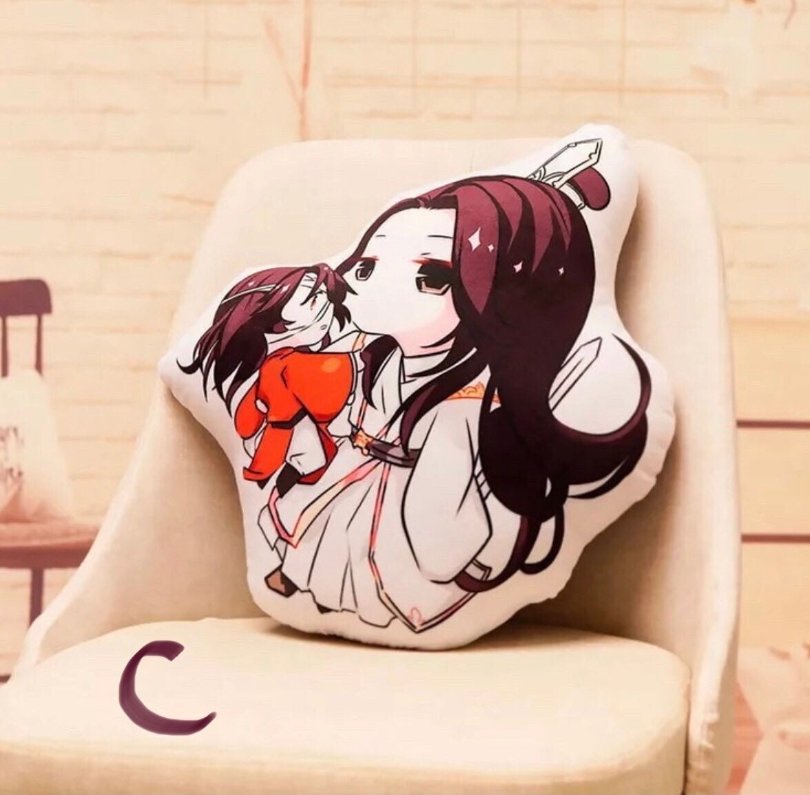 Heaven Officials’ Blessing Plush Pillow Tian Guan Ci Fu Doll Stuffed Pillow Back Cushion Doll Gift Hua Cheng Xie Lian C167