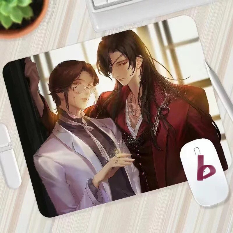 Tian Guan Ci Fu mouse pad - TGCF non slip PU leather mouse pad - blotter Hua Cheng Xie Lian MXTX Anime gift Heaven Officials Blessing