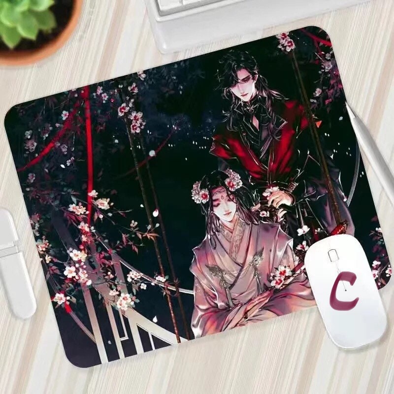 Tian Guan Ci Fu mouse pad - TGCF non slip PU leather mouse pad - blotter Hua Cheng Xie Lian MXTX Anime gift Heaven Officials Blessing