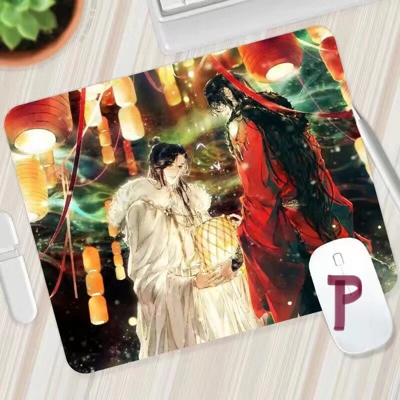 Tian Guan Ci Fu mouse pad - TGCF non slip PU leather mouse pad - blotter Hua Cheng Xie Lian MXTX Anime gift Heaven Officials Blessing