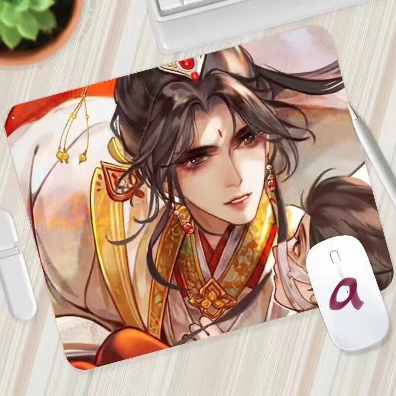 Tian Guan Ci Fu mouse pad - TGCF non slip PU leather mouse pad - blotter Hua Cheng Xie Lian MXTX Anime gift Heaven Officials Blessing