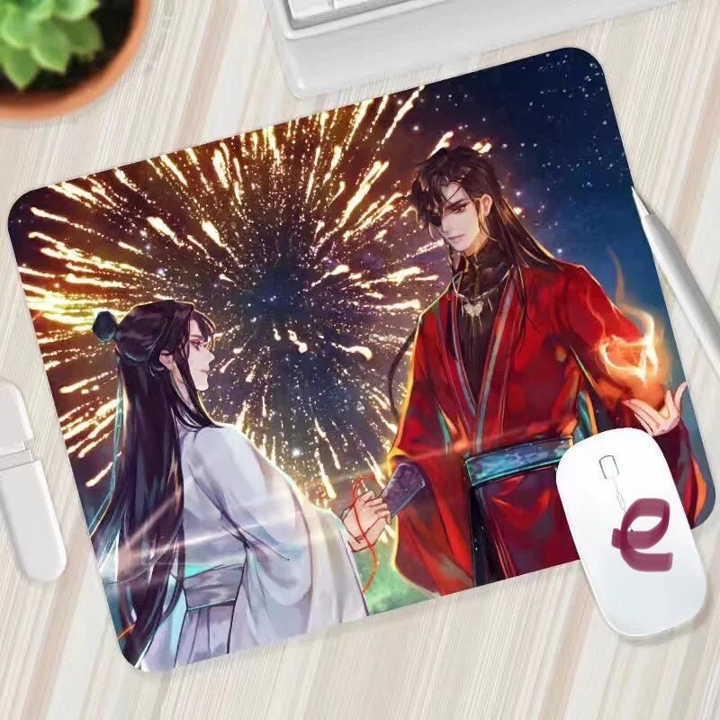 Tian Guan Ci Fu mouse pad - TGCF non slip PU leather mouse pad - blotter Hua Cheng Xie Lian MXTX Anime gift Heaven Officials Blessing