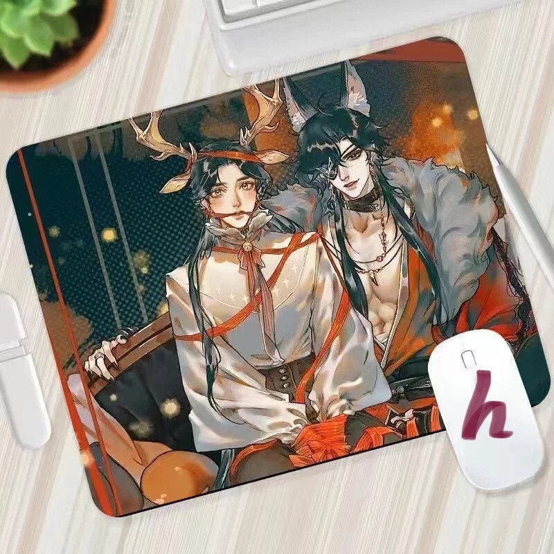 Tian Guan Ci Fu mouse pad - TGCF non slip PU leather mouse pad - blotter Hua Cheng Xie Lian MXTX Anime gift Heaven Officials Blessing