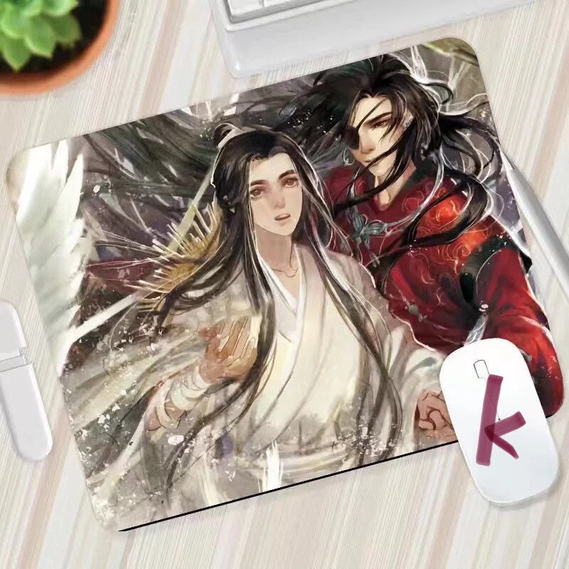 Tian Guan Ci Fu mouse pad - TGCF non slip PU leather mouse pad - blotter Hua Cheng Xie Lian MXTX Anime gift Heaven Officials Blessing