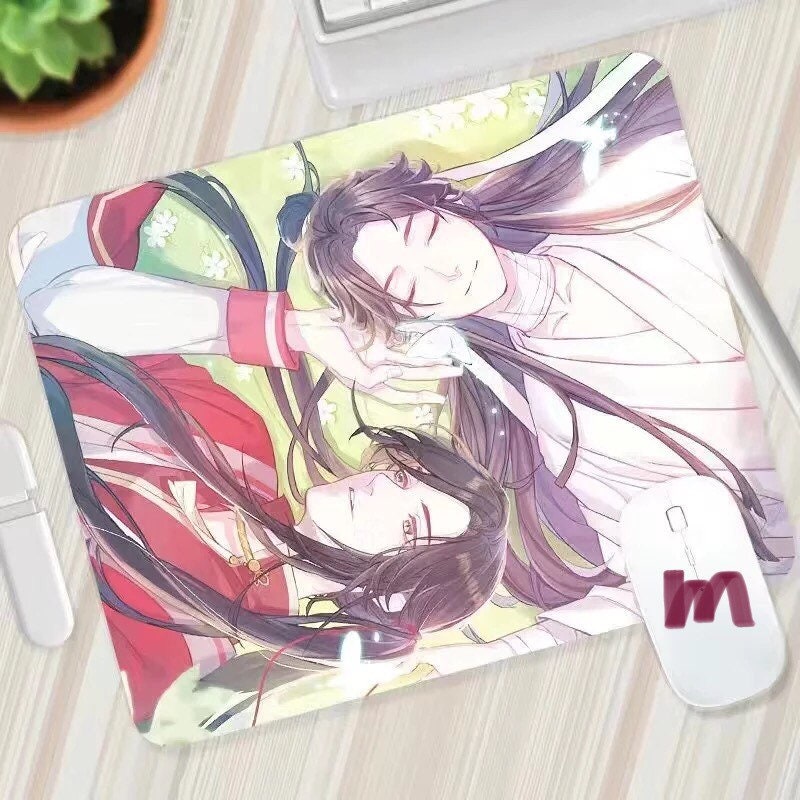 Tian Guan Ci Fu mouse pad - TGCF non slip PU leather mouse pad - blotter Hua Cheng Xie Lian MXTX Anime gift Heaven Officials Blessing