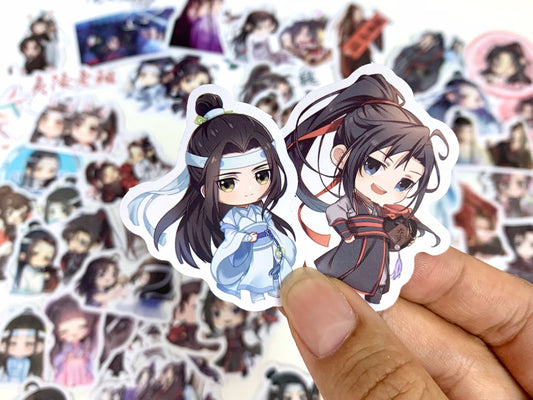 64pc/set MDZS stickers - Wei Wuxian Lan Wangji  fan art gift BL bromance Mo Dao Zu Shi Grandmaster of demonic cultivation C209