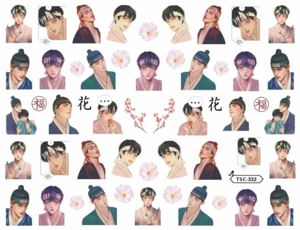 Nail Stickers!! Korean Boys Love Animation manga BJ Alex Night Painter Dangerous Convenience Store Lechin Comics love is an illusion C262