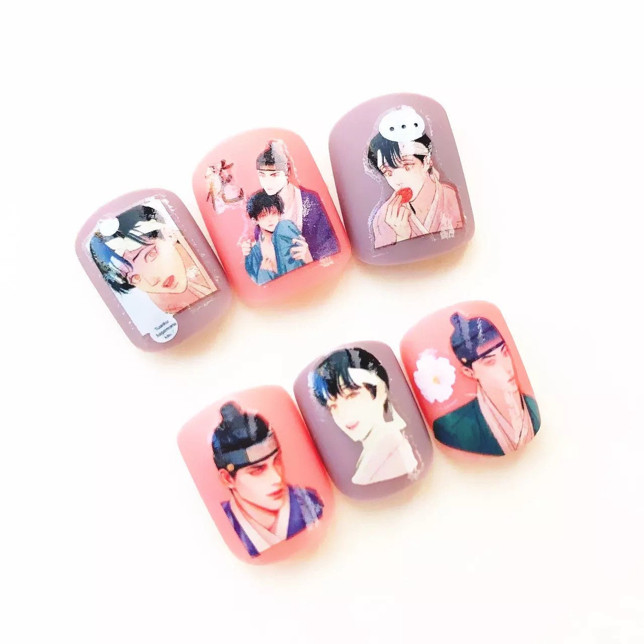 Nail Stickers!! Korean Boys Love Animation manga BJ Alex Night Painter Dangerous Convenience Store Lechin Comics love is an illusion C262