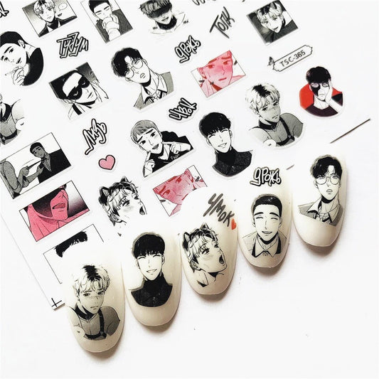 Nail Stickers!! Korean Boys Love manga BJ Alex Night Painter Dangerous Convenience Store Lechin Comics love is an illusion Yahwacheop C263