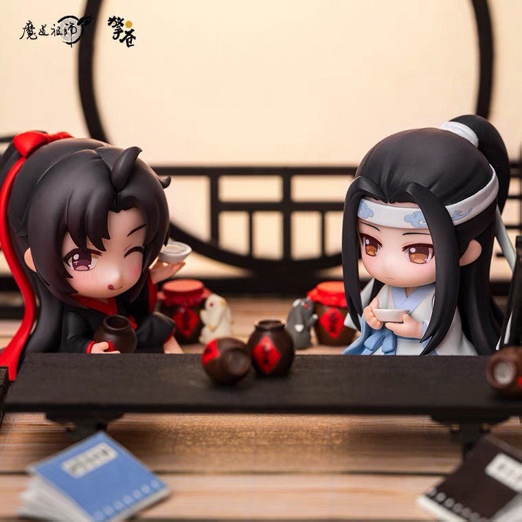 Mo Dao Zu Shi couple set! Chibi figures Wei Wuxian Lan Wangji MDZS fan gift Grandmaster of demonic cultivation founder of Diabolism C002