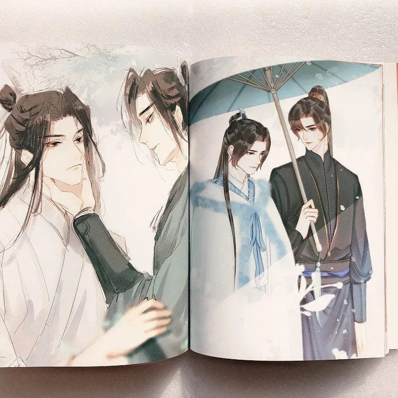 Husky and his white cat Shizun Art Album! art print BL yaoi manhua fan gift mo ran Chu wannin taxian jun hua binan danmei manga C271