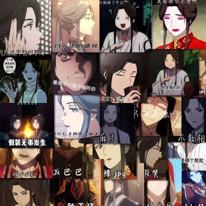 105pc/set Tian Guan Ci Fu meme stickers deluxe pack! Hua Cheng Xie Lian BL bilibili Heaven Officials Blessing Mo Dao Zu Shi MXTX C284