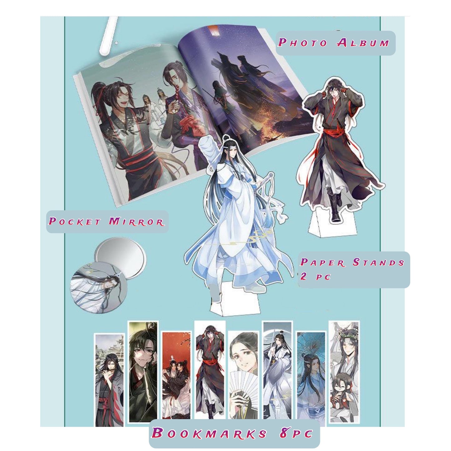 Mo Dao Zu Shi gift box set! Wei Wuxian Lan Wangji mo Dao Zu Shi Grandmaster of demonic cultivation gallery bookmark poster postcard C109