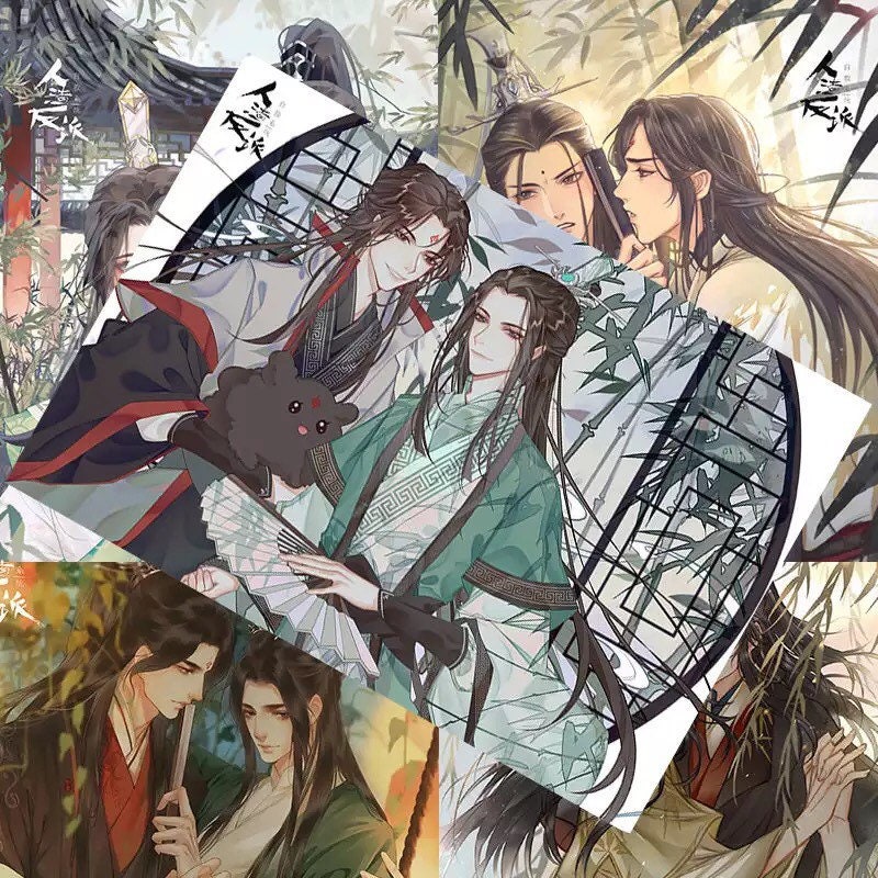 8pc/set posters! SVSSS Gift set art prints BL anime danmei manga gift Scum Villain’s Self-Saving System bingqiu Luo Binghe MXTX