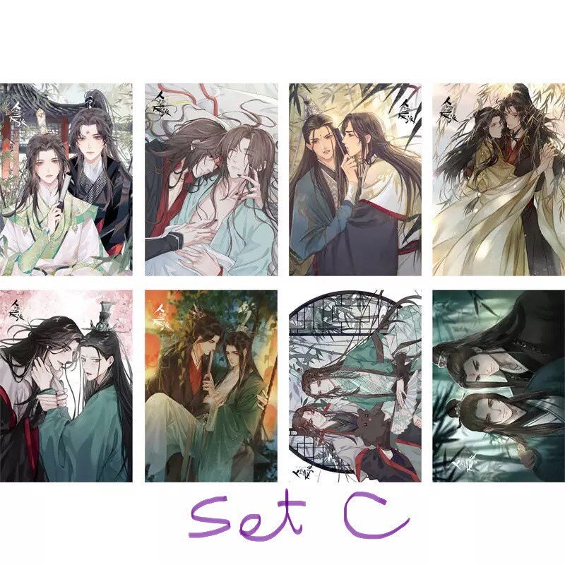 8pc/set posters! SVSSS Gift set art prints BL anime danmei manga gift Scum Villain’s Self-Saving System bingqiu Luo Binghe MXTX