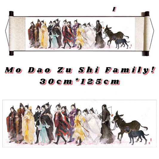 MDZS/TGCF wall scroll art - anime fabric poster print BL art Wei Wuxian Lan Wangji Mo Dao Zu Shi Tian Guan Ci Fu Xie Lian Hua Cheng fan gift