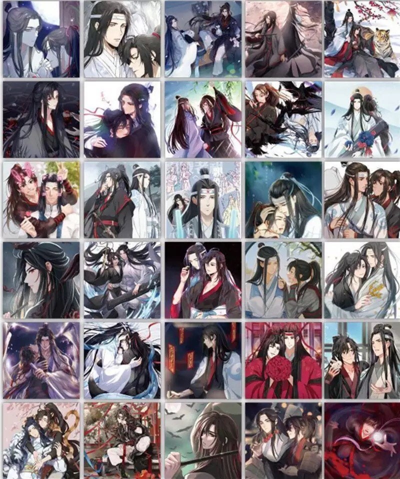 160pc/set MDZS stickers meme delux pack! Wei Wuxian Lan Wangji  fan gift BL danmei Mo Dao Zu Shi Grandmaster of demonic cultivation C283