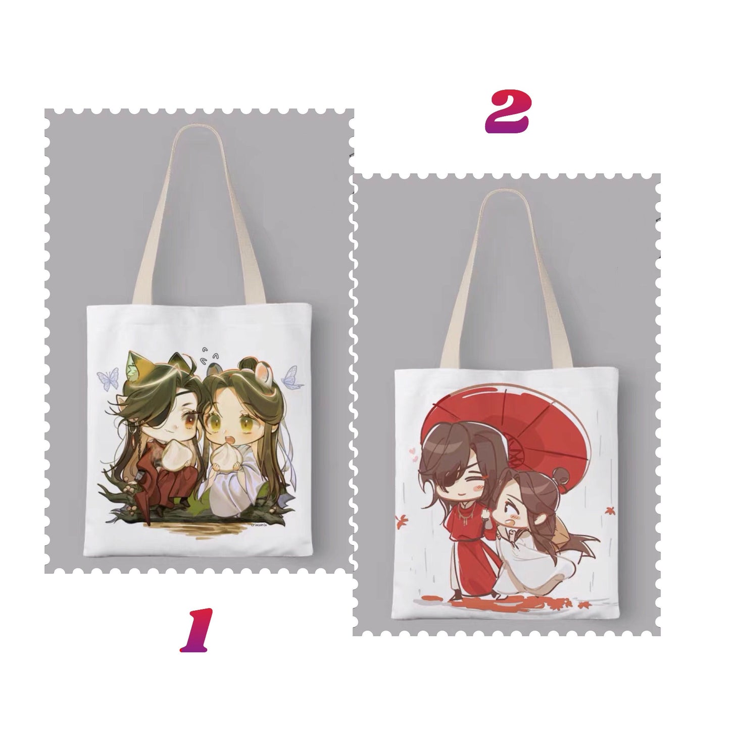 Tian Guan Ci Fu Totebag! - canvas shopping bag anime stationery- Hua Cheng Xie Lian Heaven Officials Blessing C295