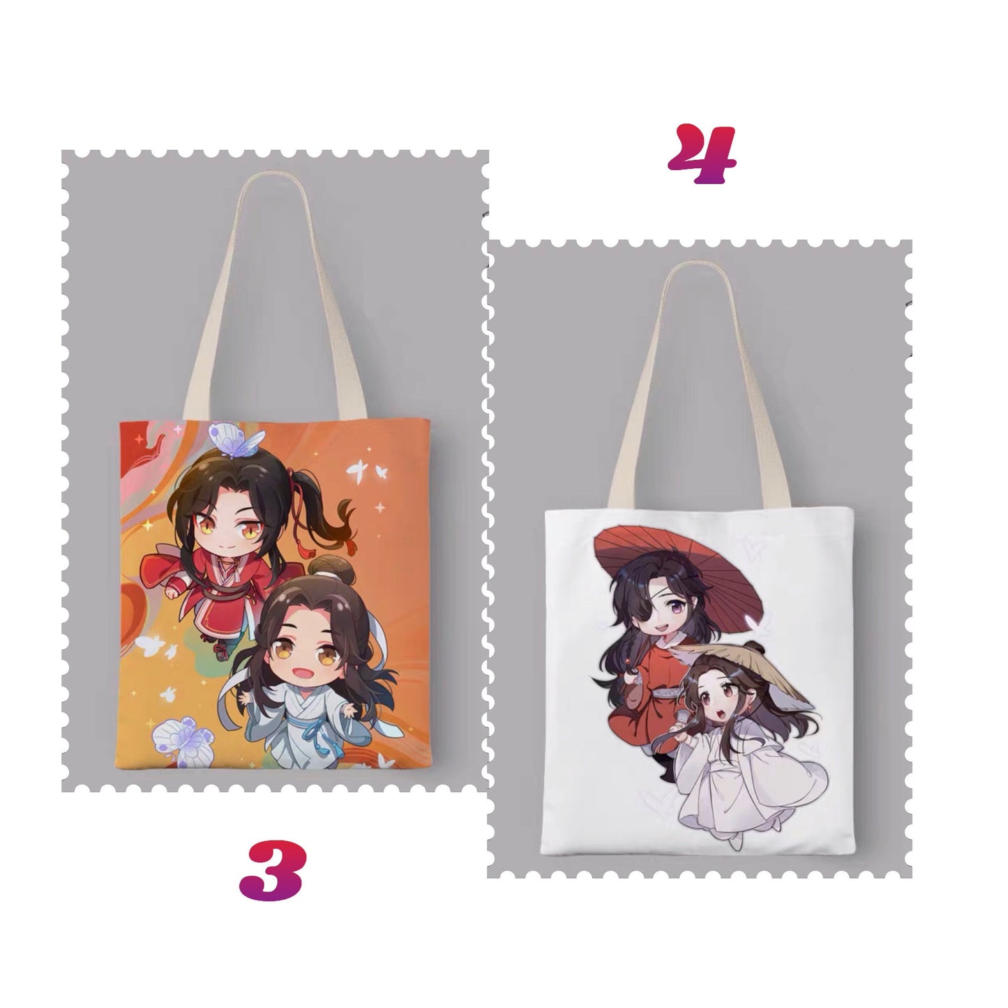 Tian Guan Ci Fu Totebag! - canvas shopping bag anime stationery- Hua Cheng Xie Lian Heaven Officials Blessing C295