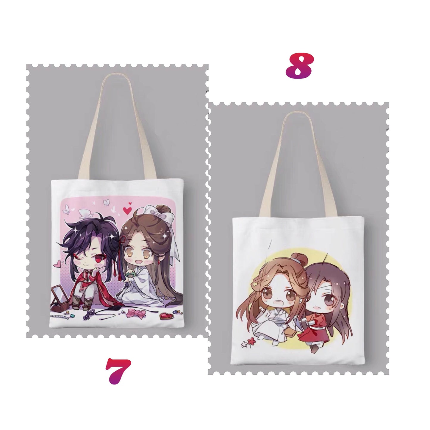 Tian Guan Ci Fu Totebag! - canvas shopping bag anime stationery- Hua Cheng Xie Lian Heaven Officials Blessing C295