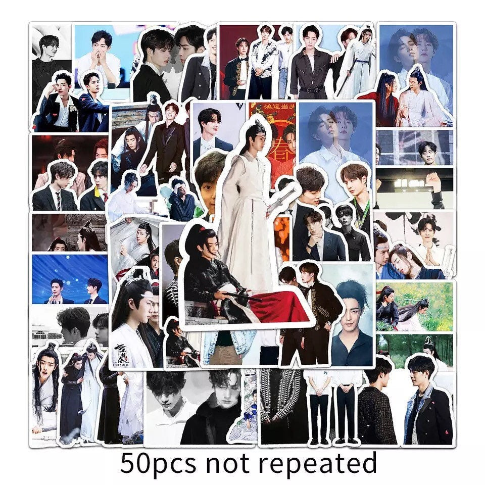 50pc/set wangxian stickers - Wei Wuxian Lan Wangji MDZS fan art gift BL bromance yibo xiao zhan 陈情令 Grandmaster of demonic cultivation C182