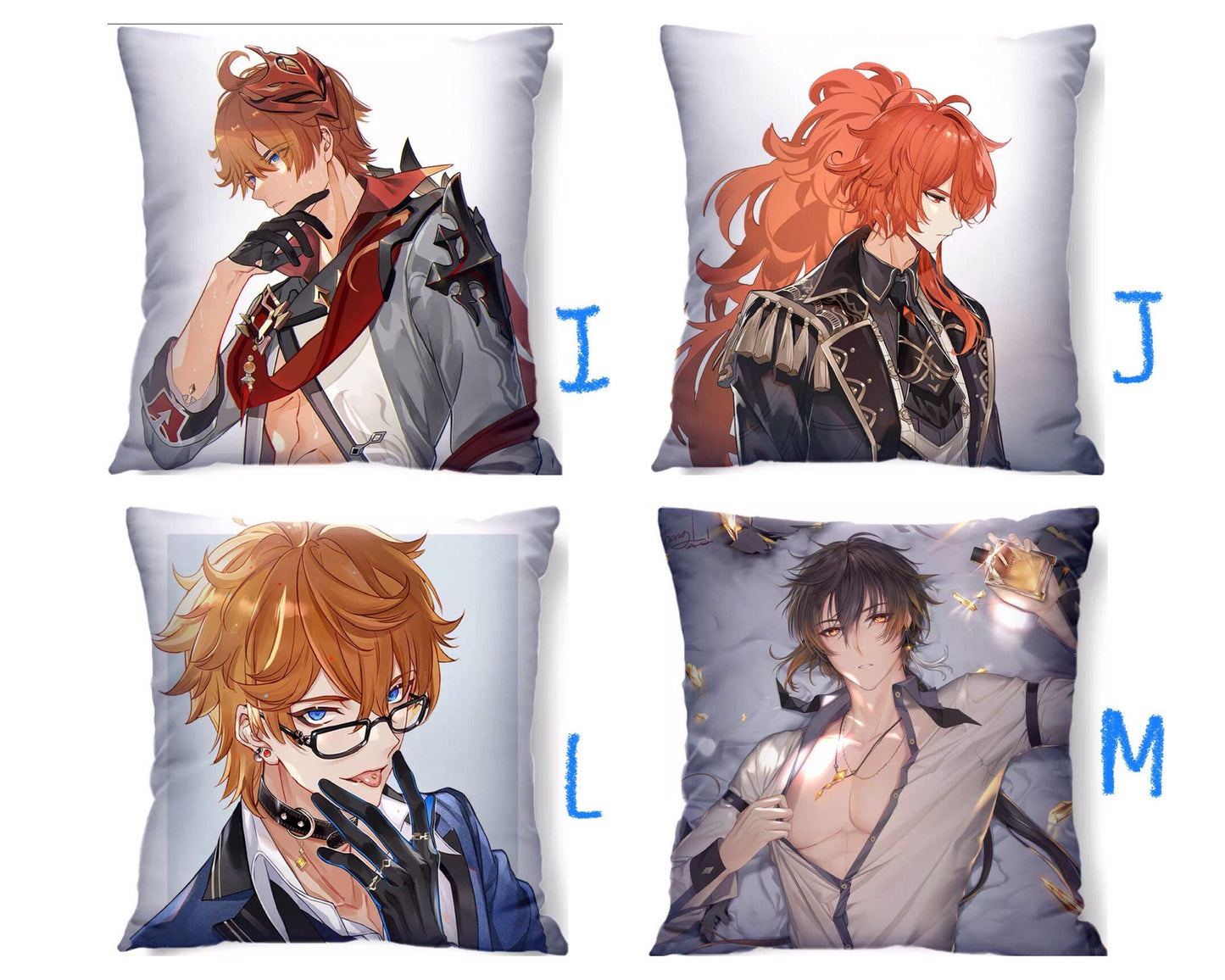 Tartaglia Zhongli pillow- Genshin Impact Gift pillow plush gaming gift Childe BL CP C311